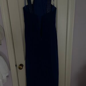 Niteline Strapless Royal Blue Evening Dress